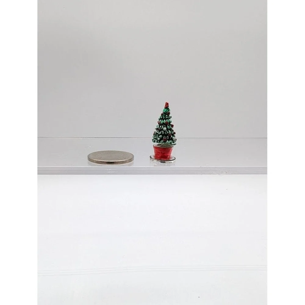 1:12 Miniature Doll house Ceramic Christmas Tree 1